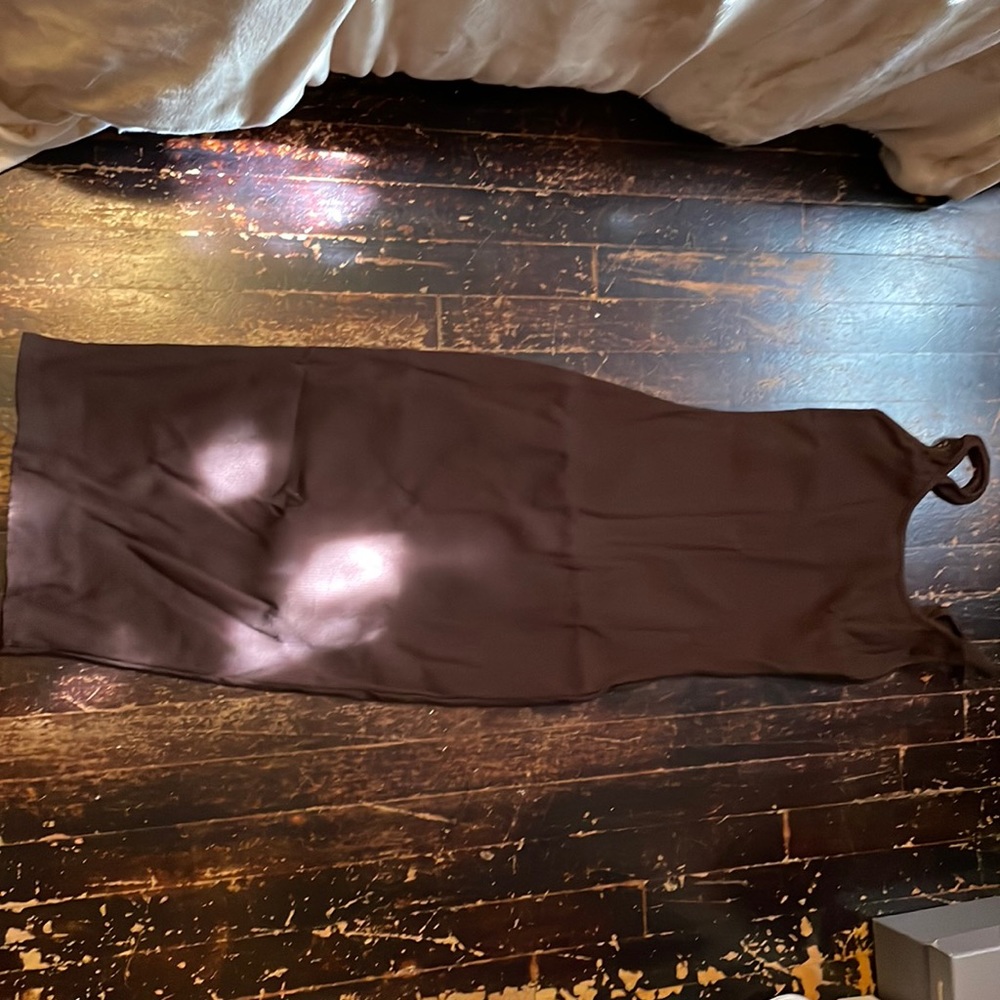 Chocolate ribbed dress